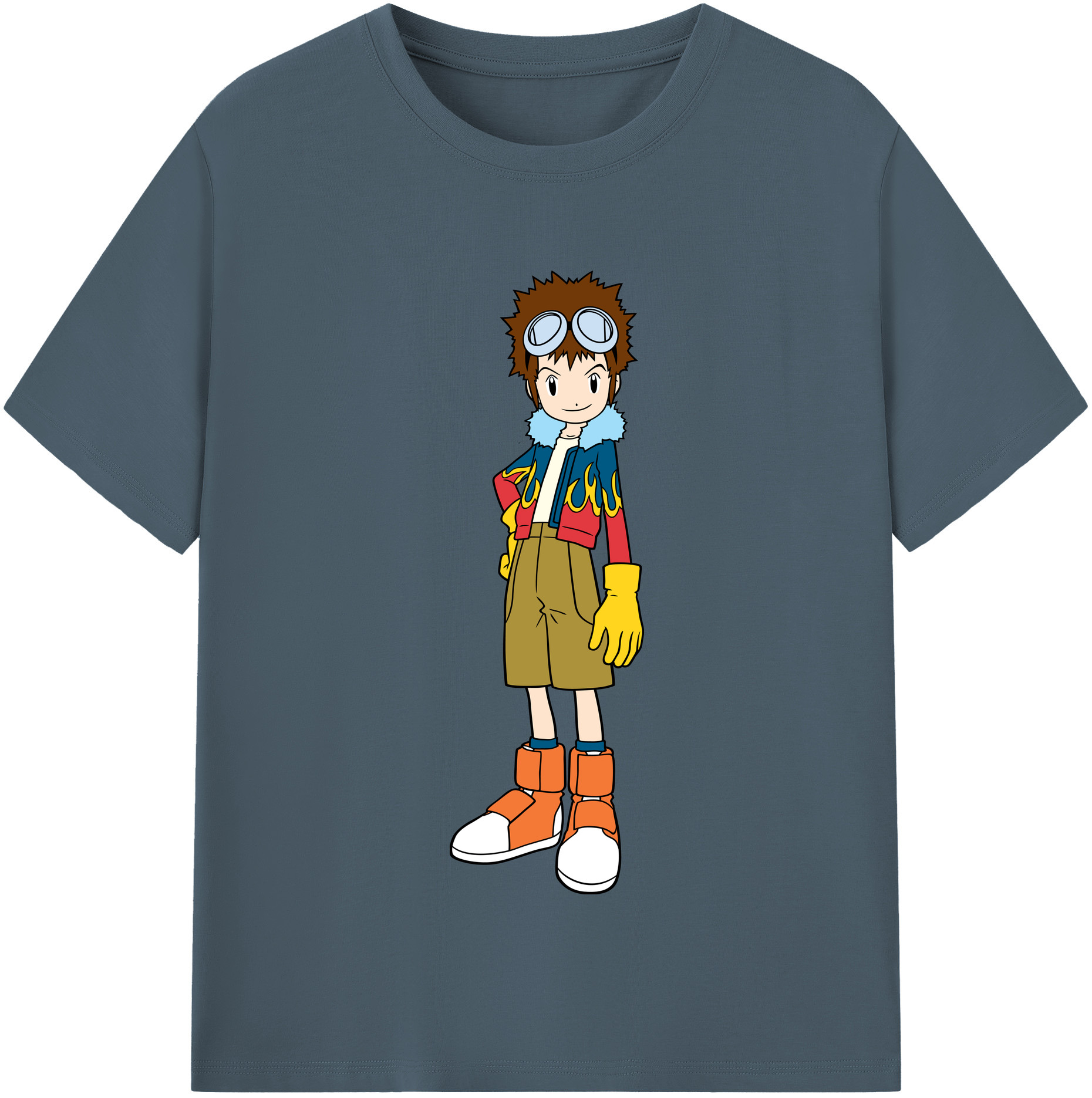 （画像用） Digimon デジタルモンスター/デジモン 綿100％半袖Tシャツ（フロントプリント）